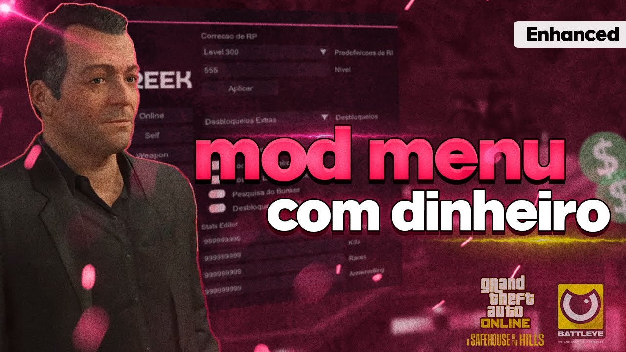 SAIU! M0D M3NU COMPLETO PRA UPAR SUA CONTA NO GTA ONLINE ENHANCED 1.72 (DINHEIRO, LEVEL) [CREEKSIDE]