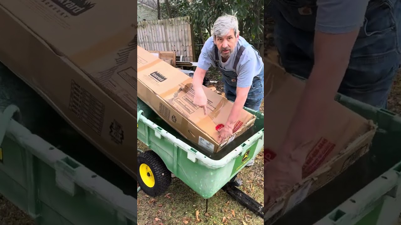Cardboard box mash down 