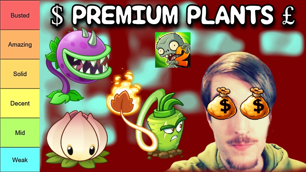 Plants VS Zombies 2 PREMIUM PLANTS Ranked (Tier List)