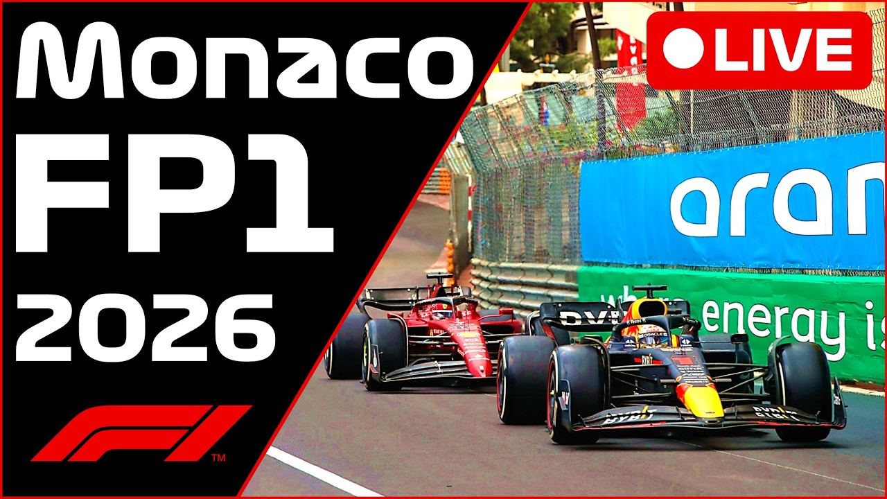 🔴F1 LIVE -  MONACO FP1 - Commentary + Live Timing