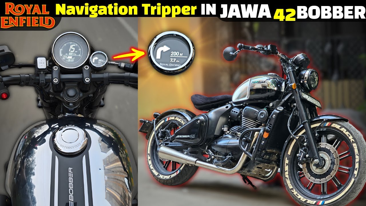 ROYAL ENFIELD Navigation Tripper On JAWA 42 BOBBER 🤐| Everyone Said It Won’t Work… But We Did It! 😎