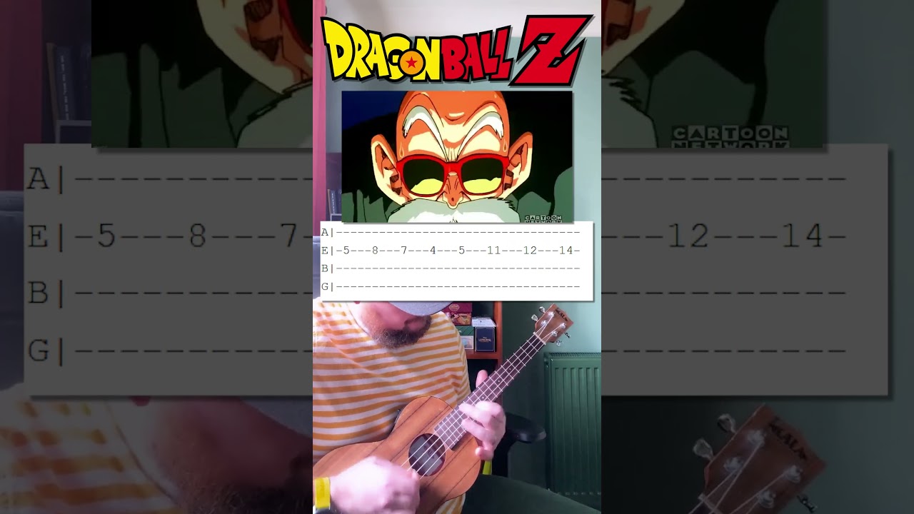Dragonball Z - Rock the Dragon with tabs! #dbz #dragonballz #dragonballsuper #ukulele #goku #vegeta