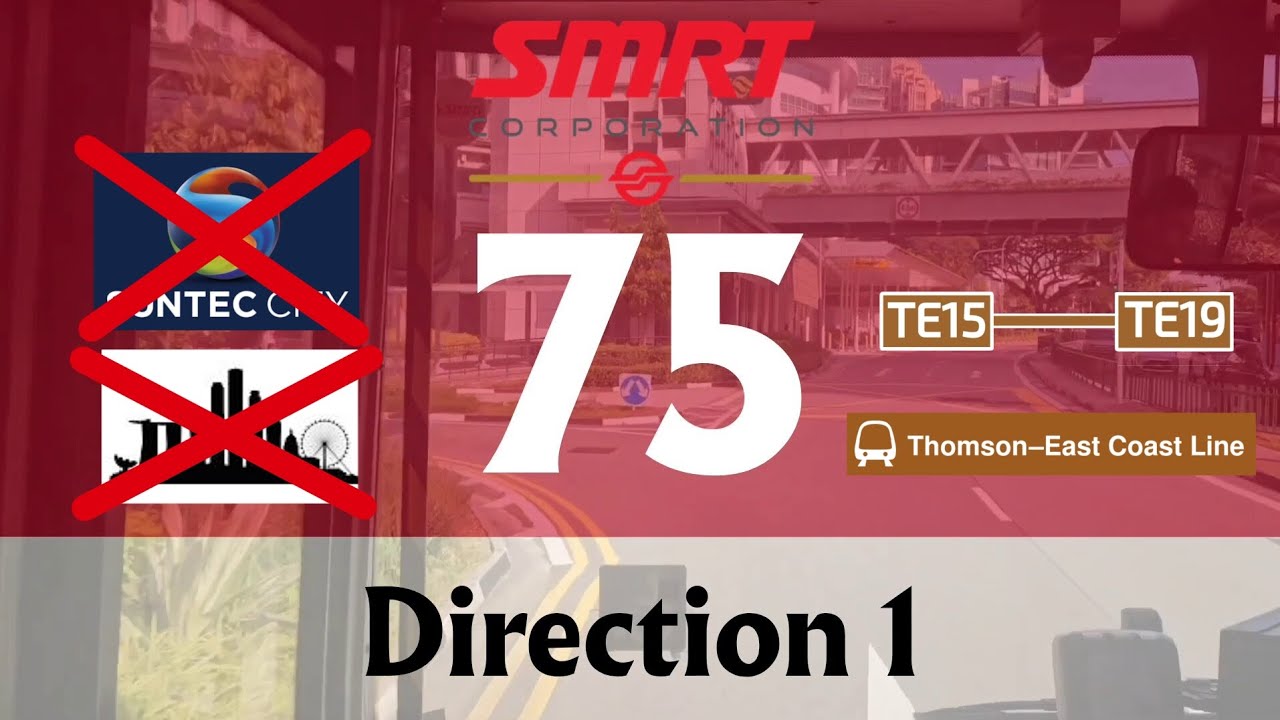 Singapore Bus Route Visuals: SMRT Buses Trunk Service 75 (Direction 1)