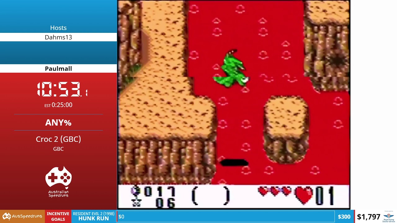 Croc 2 (GBC) - any% Speedrun by Paulmall - FAST 2020