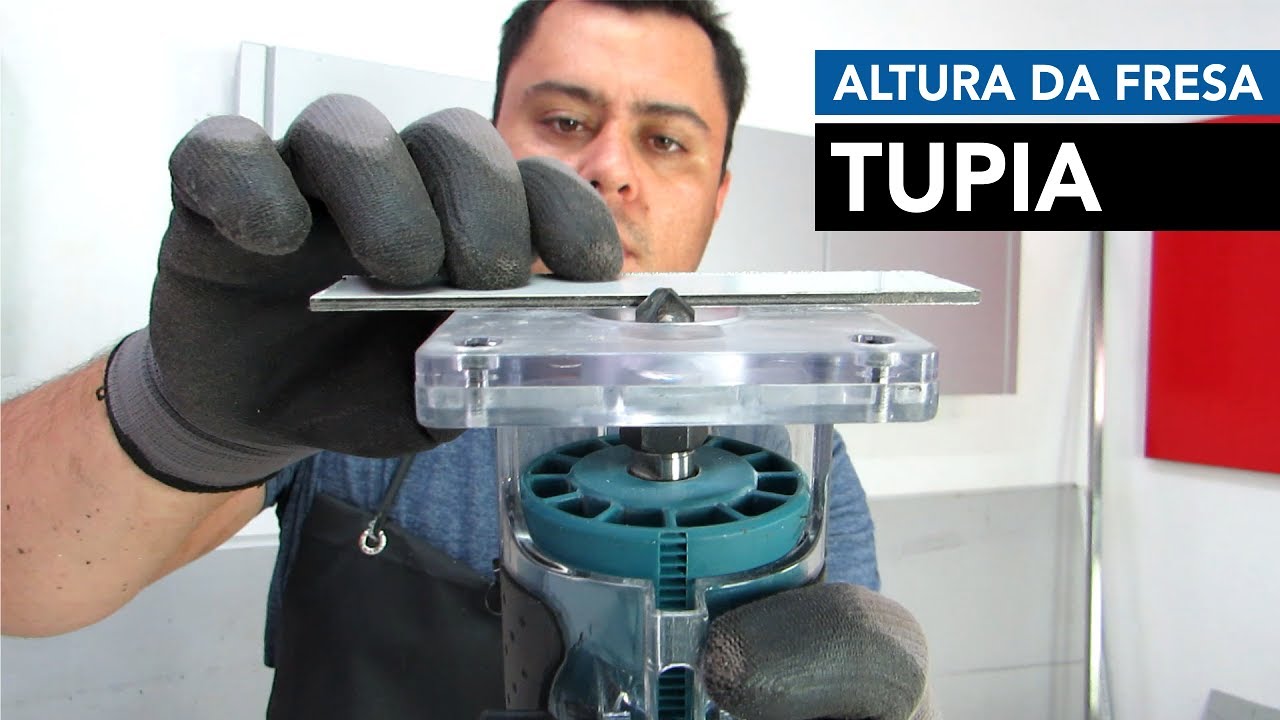 Ajuste da Altura para fresagem de ACM com Tupia