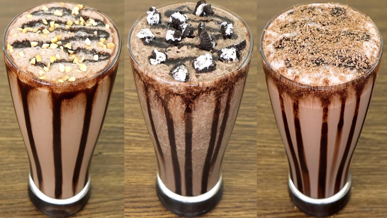 3 Easy Chocolate Milkshake Recipe | How to make Homemade Chocolate Milkshake