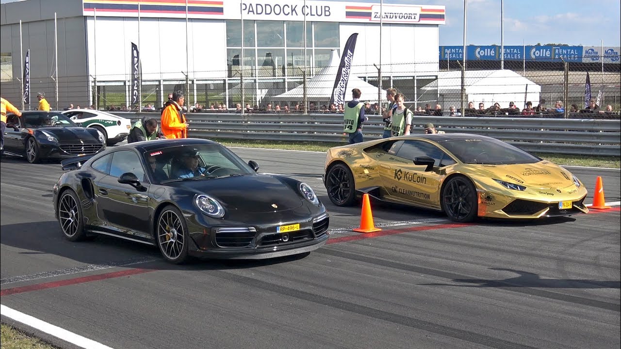 Porsche 991 Turbo S vs Lamborghini Huracan LP610-4