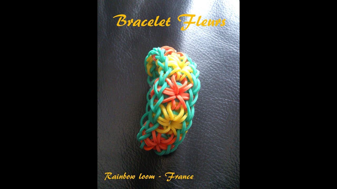 Bracelet Fleurs Rainbow loom® Tutoriel Français (Niveau Intermédiaire)