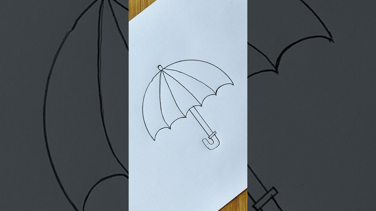 Umbrella Drawing Easy for Kids ☔ | How to Draw an Umbrella Easy for Beginners | 
