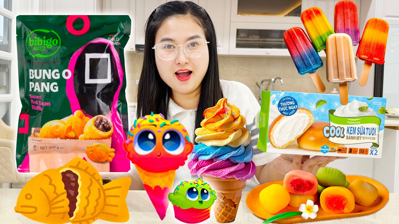 Changcady thử th&aacute;ch ăn kem v&agrave;o m&ugrave;a đ&ocirc;ng, review c&aacute;c loại kem mới ở si&ecirc;u thị