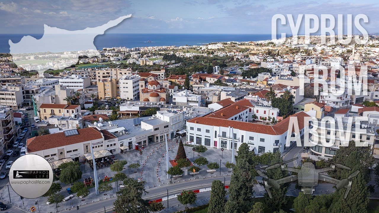 Kennedy Square From Above - Paphos, Cyprus - December 2022