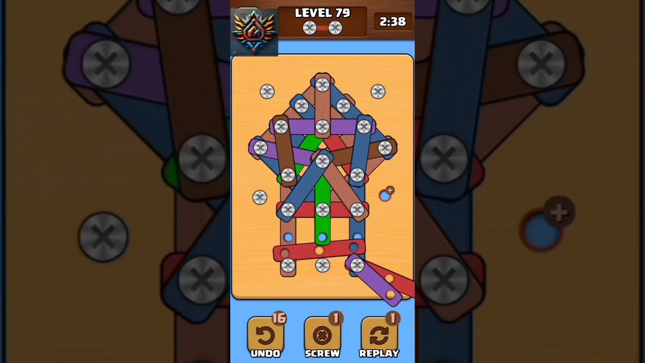Nuts X Bolts and Screw Puzzle Level 79
