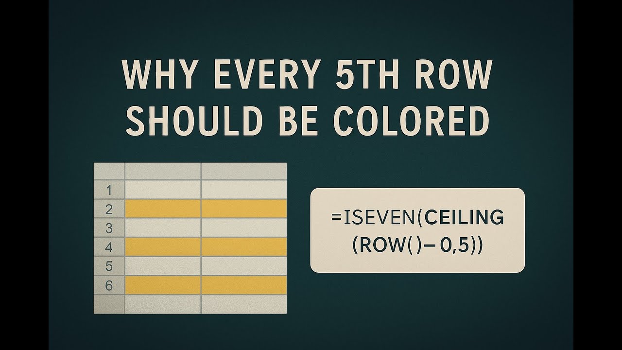 Excel Rows Look Better When You Do This