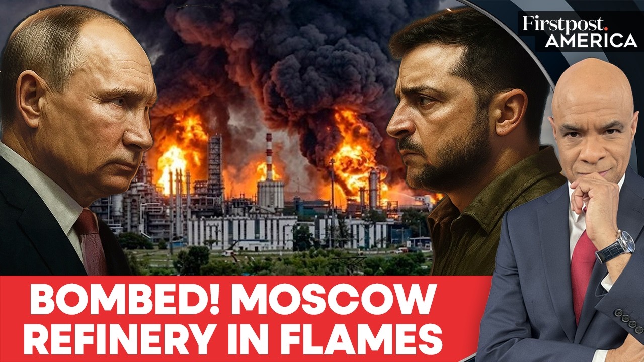 Украина снова атакует Московский НПЗ, в столице отменены рейсы | Firstpost America | N18G