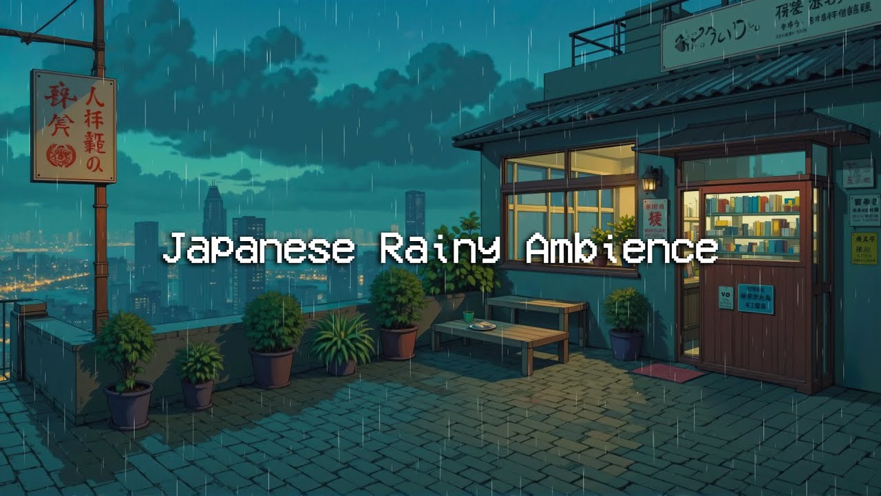 Japanese Rainy Ambience ☔ Lofi Chill Sounds to Keep your mind free, Relax and Stress Relief ️🎧