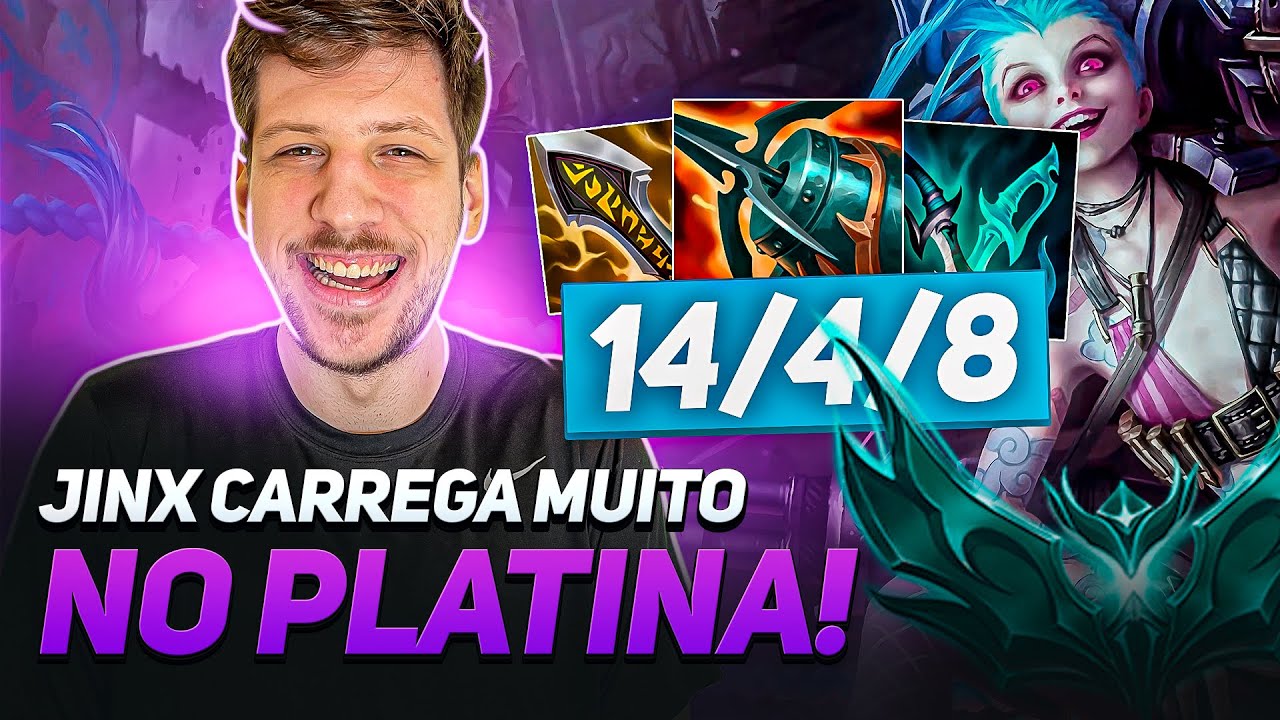 JINX CARREGA FÁCIL COM ESSA BUILD NO PLATINA! - DO FERRO 4 AO DESAFIANTE #19