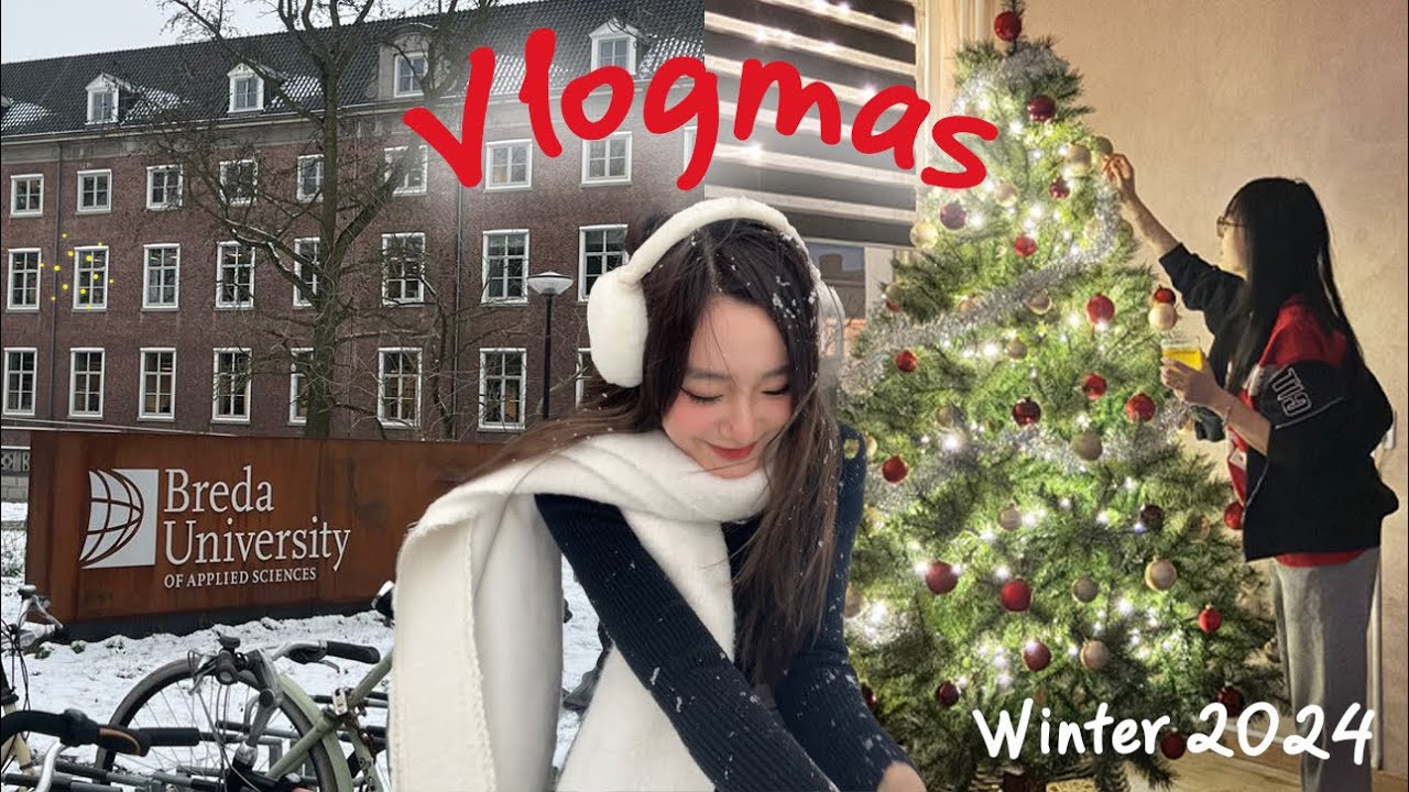 Vlogmas tuyết đầu mùa ở Hà Lan | Miha Chan du học Hà Lan 🇳🇱