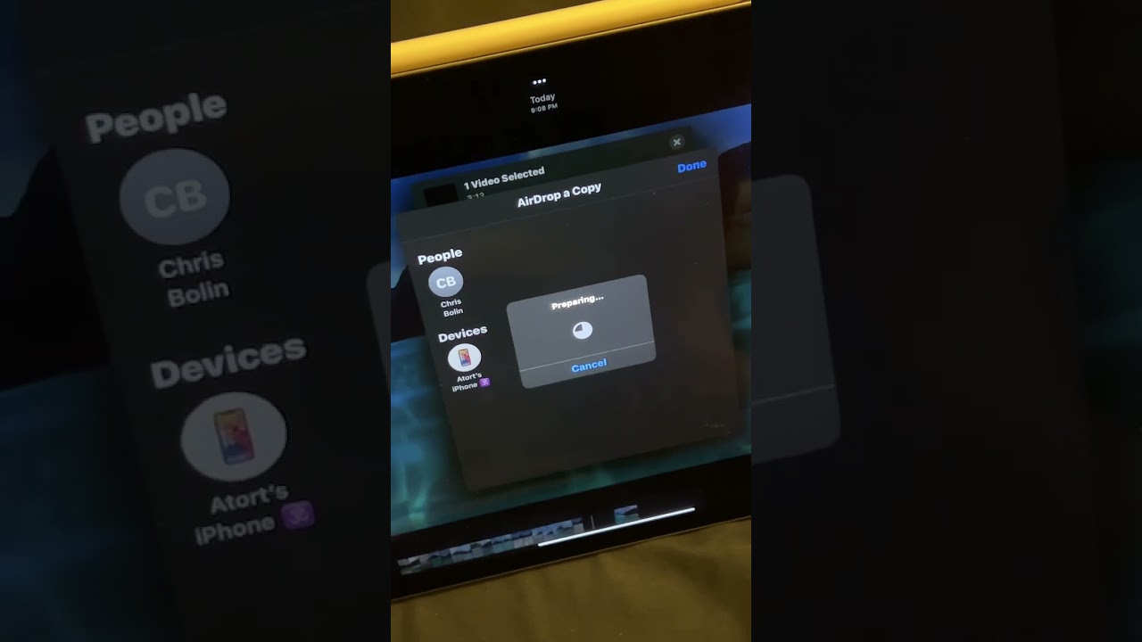 Quick Air Drop tip for Air Dropping large video files to your iPhones.