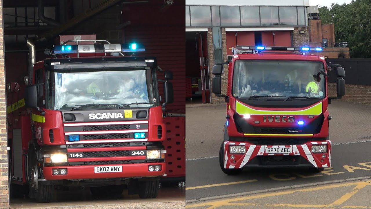 Kent Fire & Rescue Service Ashford BWC turnout. - Fire Crew responds to station to collect BWC.