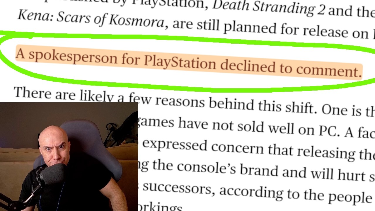 Sony PlayStation declined to comment...