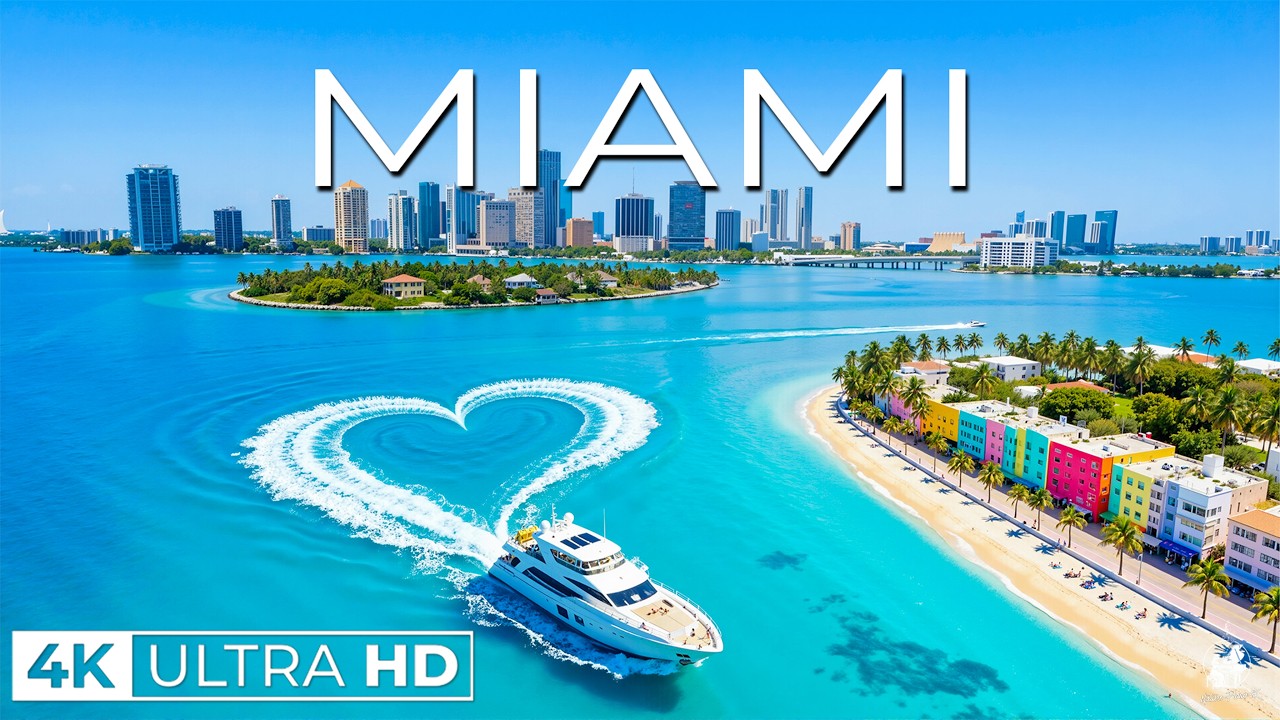 🎬 Miami 4K 🌴 Ocean Drive, South Beach & Skyline Magic | Florida Travel Video 4K UHD