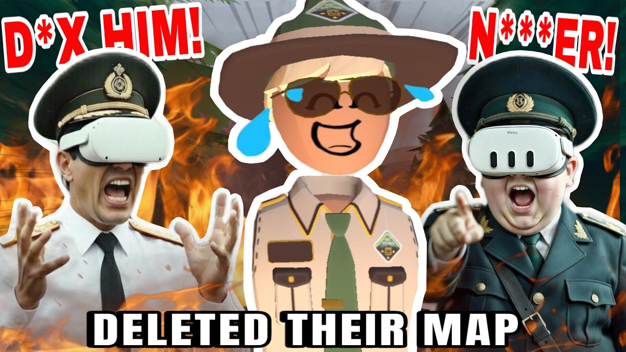 R*cist Kids Delete Their Military Due To Ragebait [Rec Room Trolling]