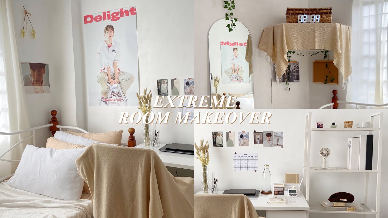 aesthetic room makeover 🛌 • cozy, minimalist-look, kpop