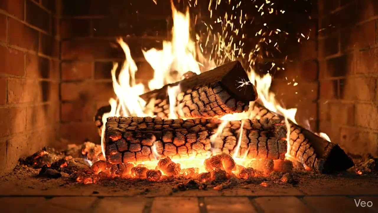 1 Hour of Relaxing Crackling Fire Sounds for Sleep & Study