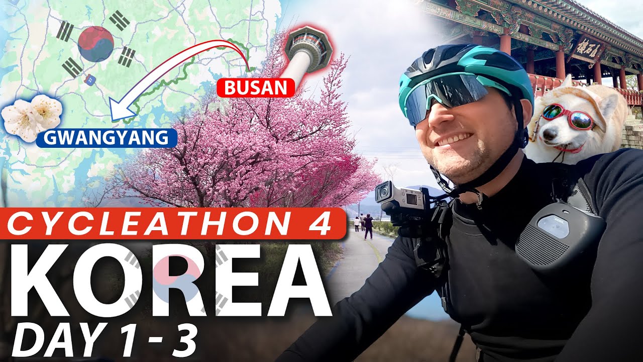 Cycleathon 4 - KOREA : Day 1-3 Busan to Gwangyang about 280.89km