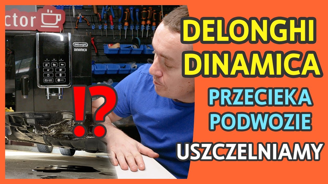 Ekspres DeLonghi Dinamica - cieknie mu z podwozia (water leak) - naprawiamy - serwis Coffee Doctor