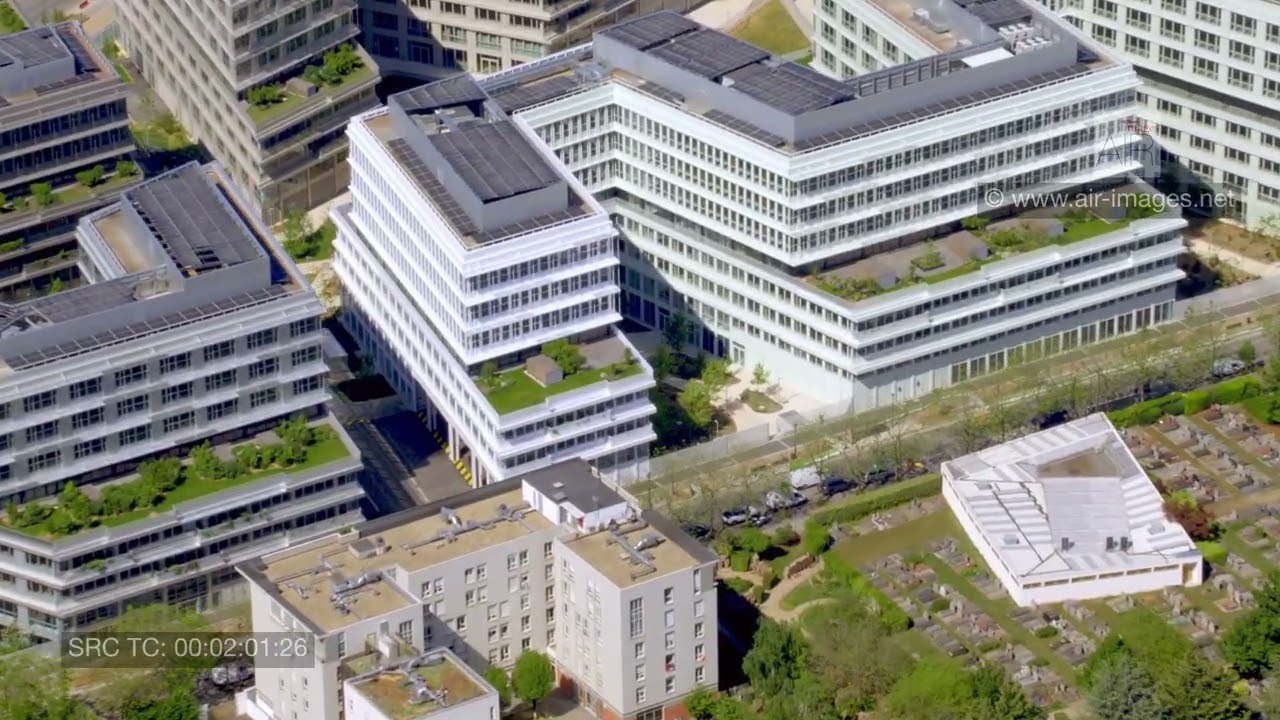 Aerial footage / Campus Engie La Garenne Colombes / Hauts de Seine