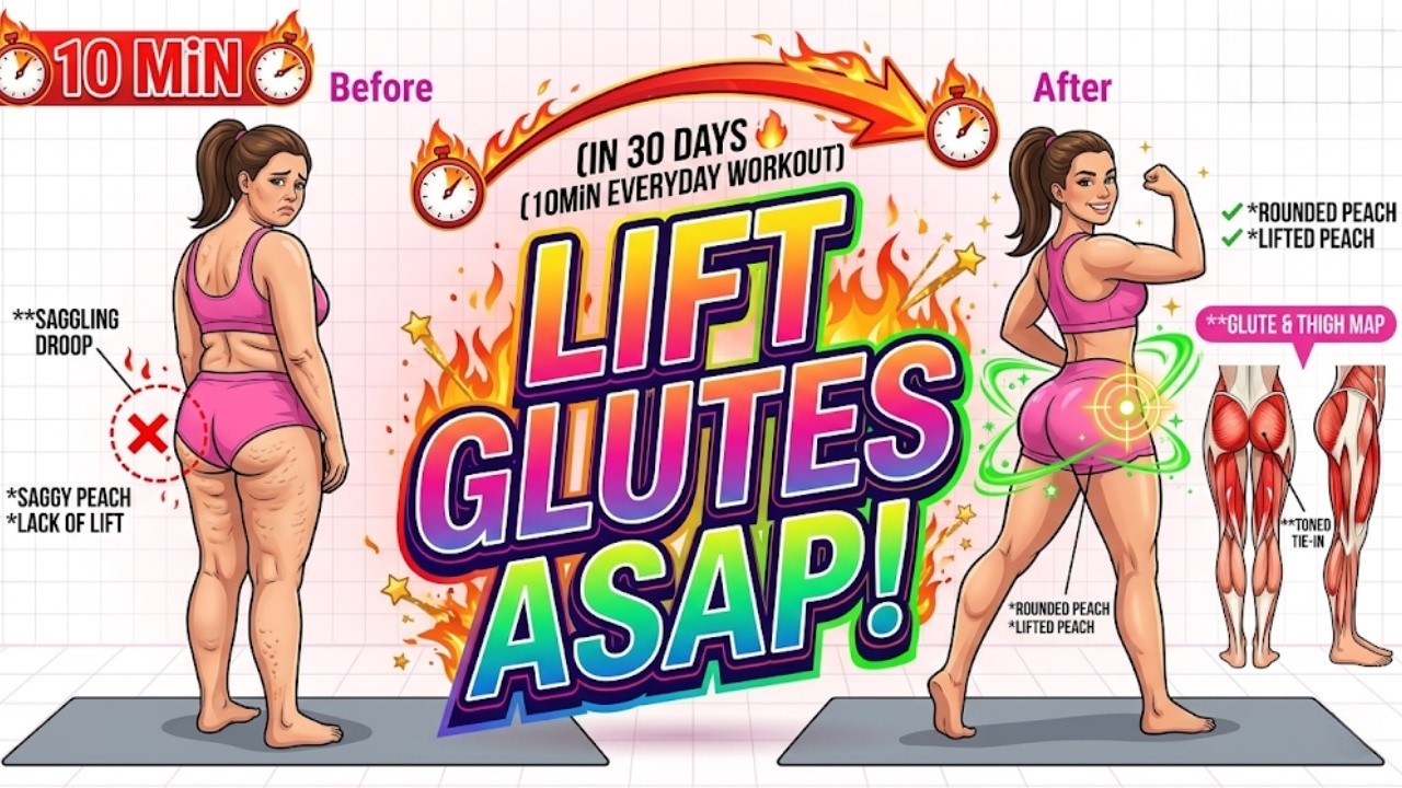 Lower Body Burn 🔥 Tone Your Legs & Lift Your Glutes Fast | No Equipment