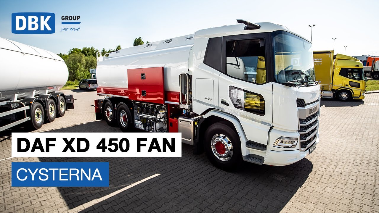 Grupa DBK prezentuje pojazdy do zadań specjalnych: DAF XD 450 FAN cysterna