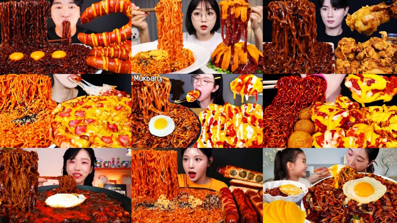 THE BEST OF KOREAN NOODLES MUKBANG COMPILATION 💯 MOST SATISFYING ASMR KOREAN NOODLES EATING SHOW 