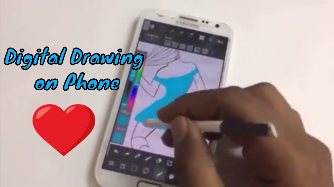 Digital Painting  on android phone using medibang - speed drawing