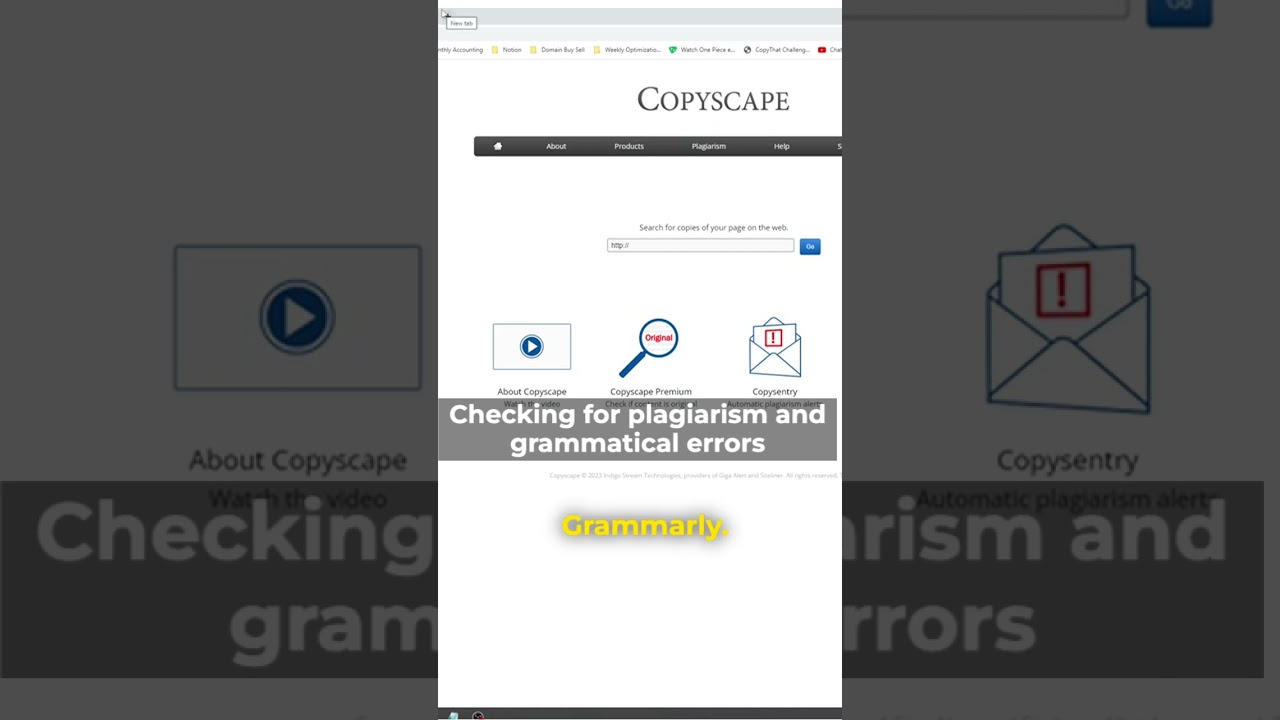 checking for plagiarism and grammatical errors #shorts
