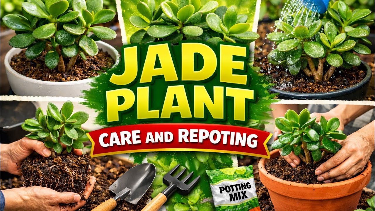 Jade plant care and repoting ll ज़ैड प्लांट को रिपोरट कैसे करें ll