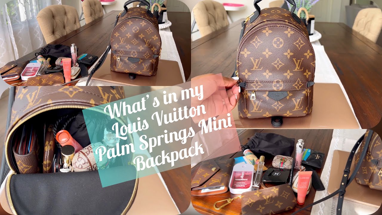 What&rsquo;s in my Louis Vuitton Palm Springs Mini Backpack! 🎒