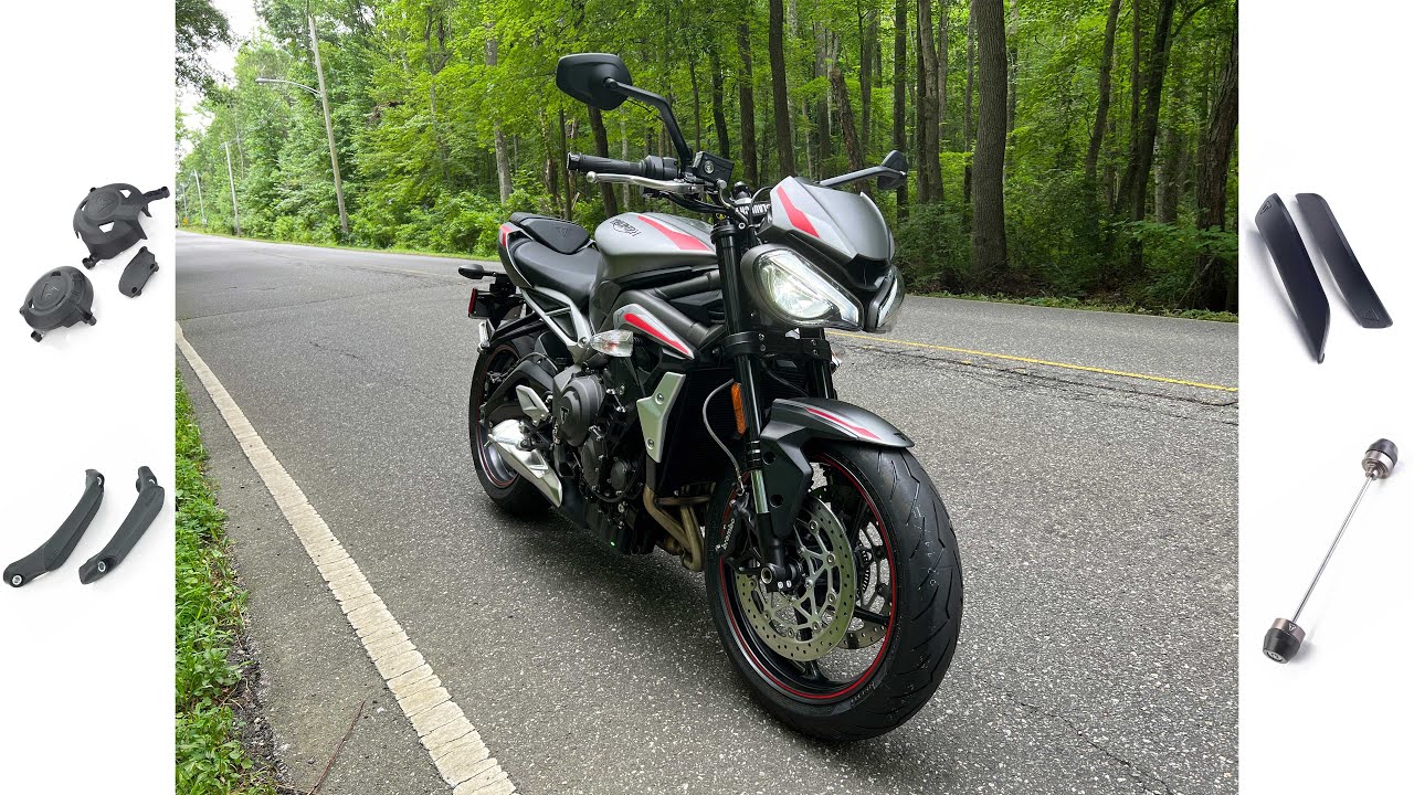Установка защиты двигателя и рамы на мой Triumph Street Triple 765 R 2022 года