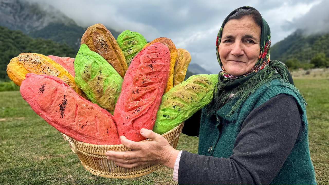 Natural Delicious Bread Of Different Colors And Flavors! Village Routine