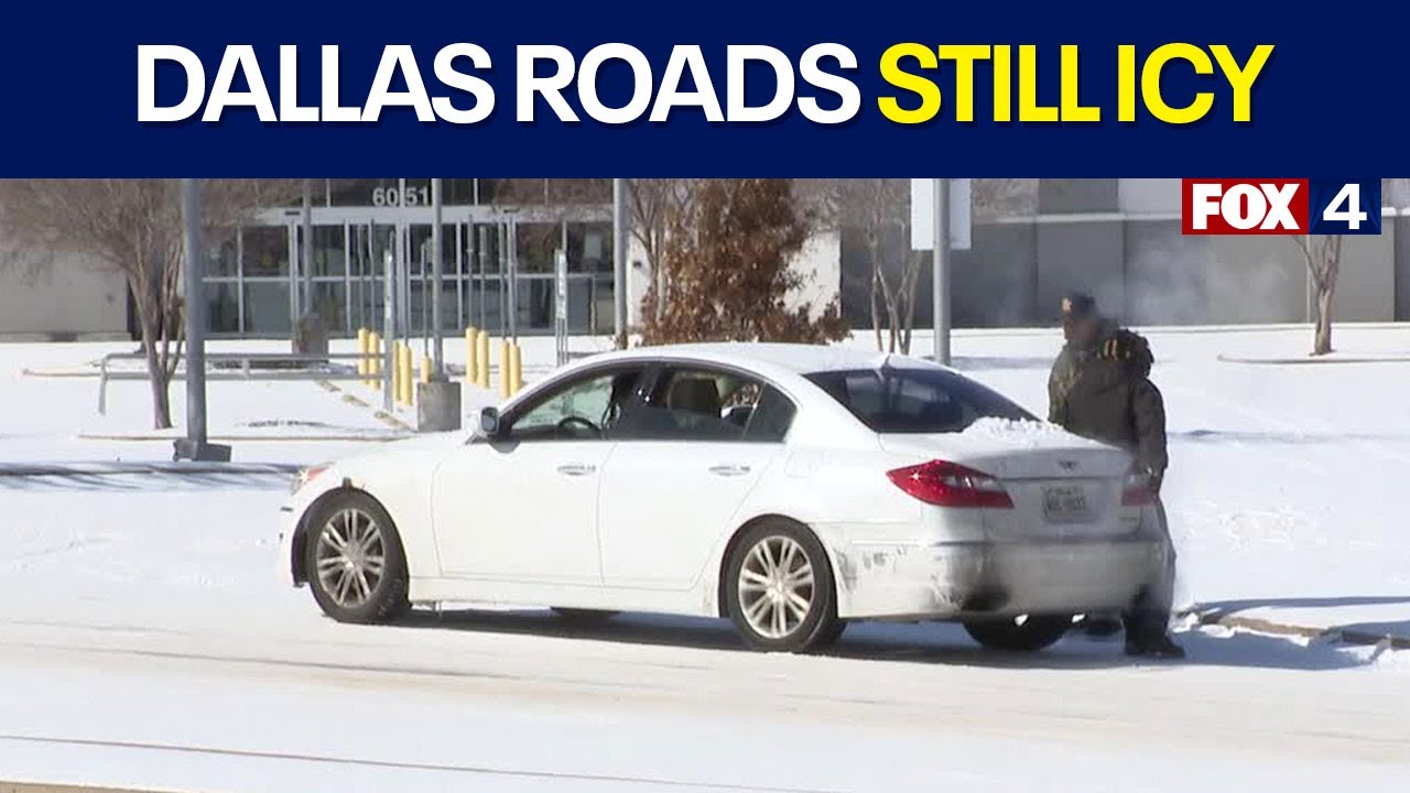 Dallas roads: Highways slushy, side roads still icy