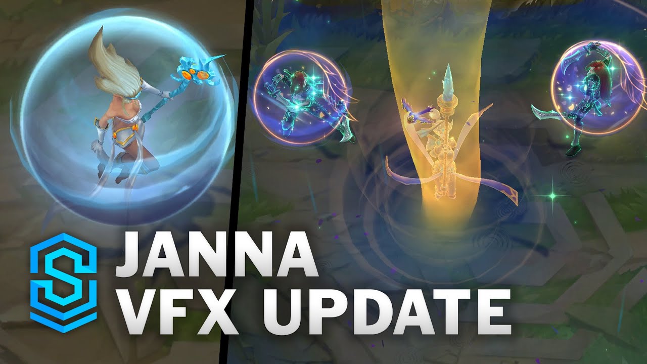 Janna Visual Effect Update Comparison - All Skins | League Of Legends | Visual Rework