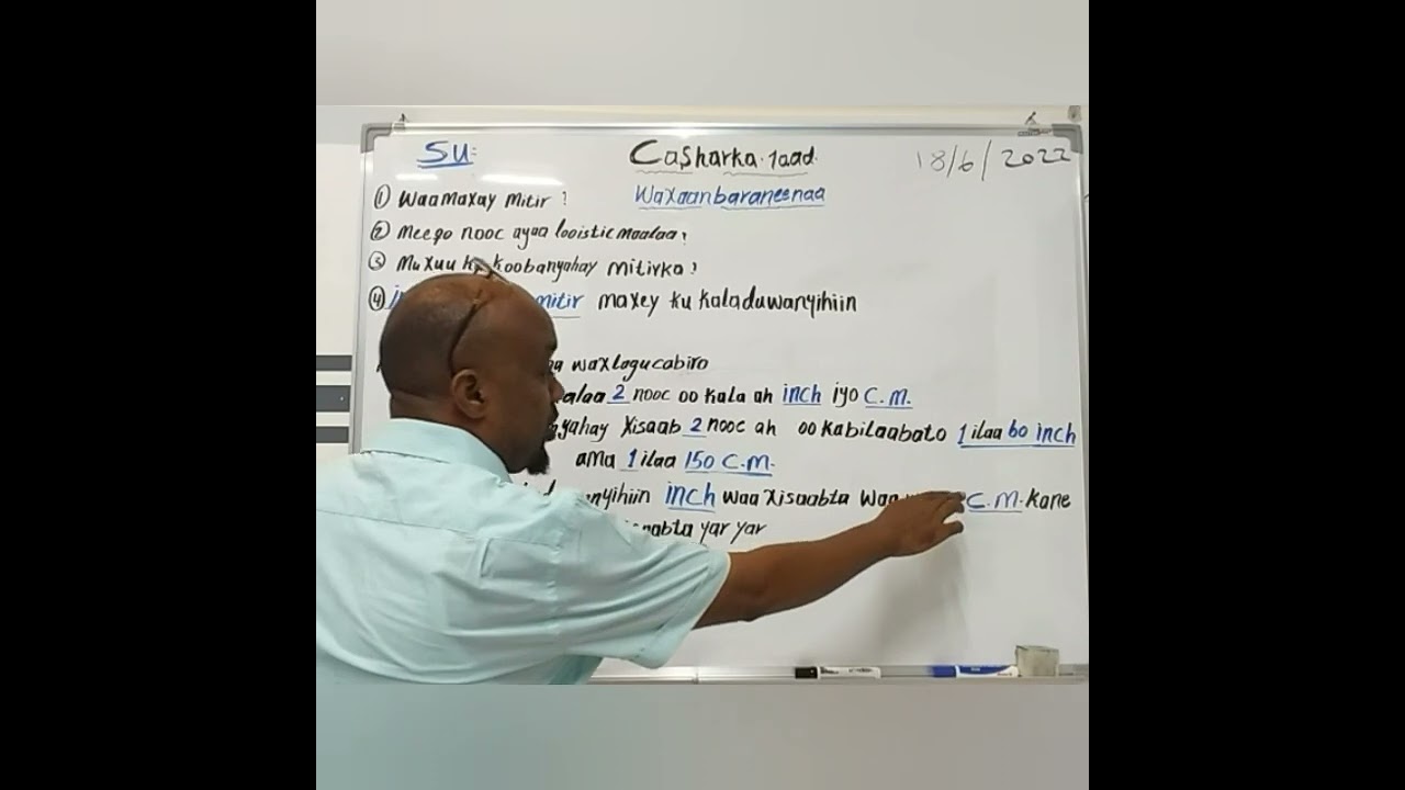 Casharka 1aad Sharaxaada Mitirka part 1