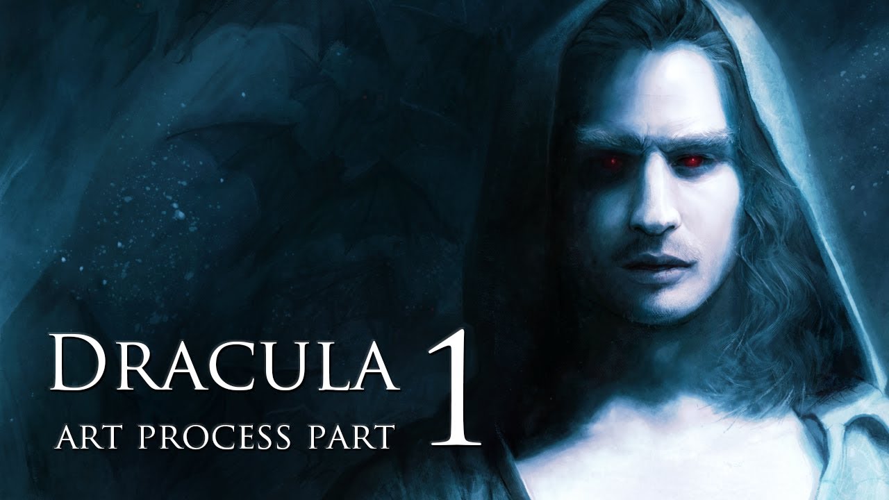 Digital Art Painting - Fantasy Art - How To Paint Dracula - Timelapse Part 1
