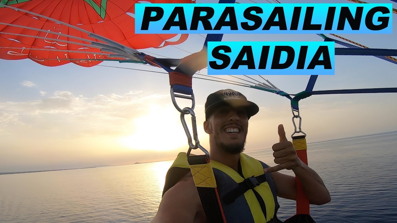 PARACHUTE ASCENSIONNEL SAIDIA MARINA VLOG33 أحسن مغامرة دوزة ف مدينة سعيدية