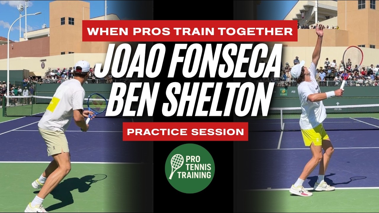 Ben Shelton & João Fonseca Train Together (Pro Practice Session)