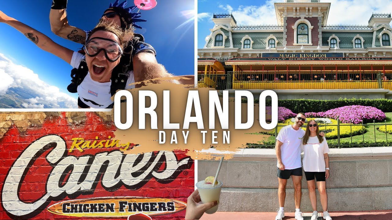FLORIDA SKY DIVE 🪂 Magic Kingdom & Raising Canes 🐔| Walt Disney World Day 10 ✨