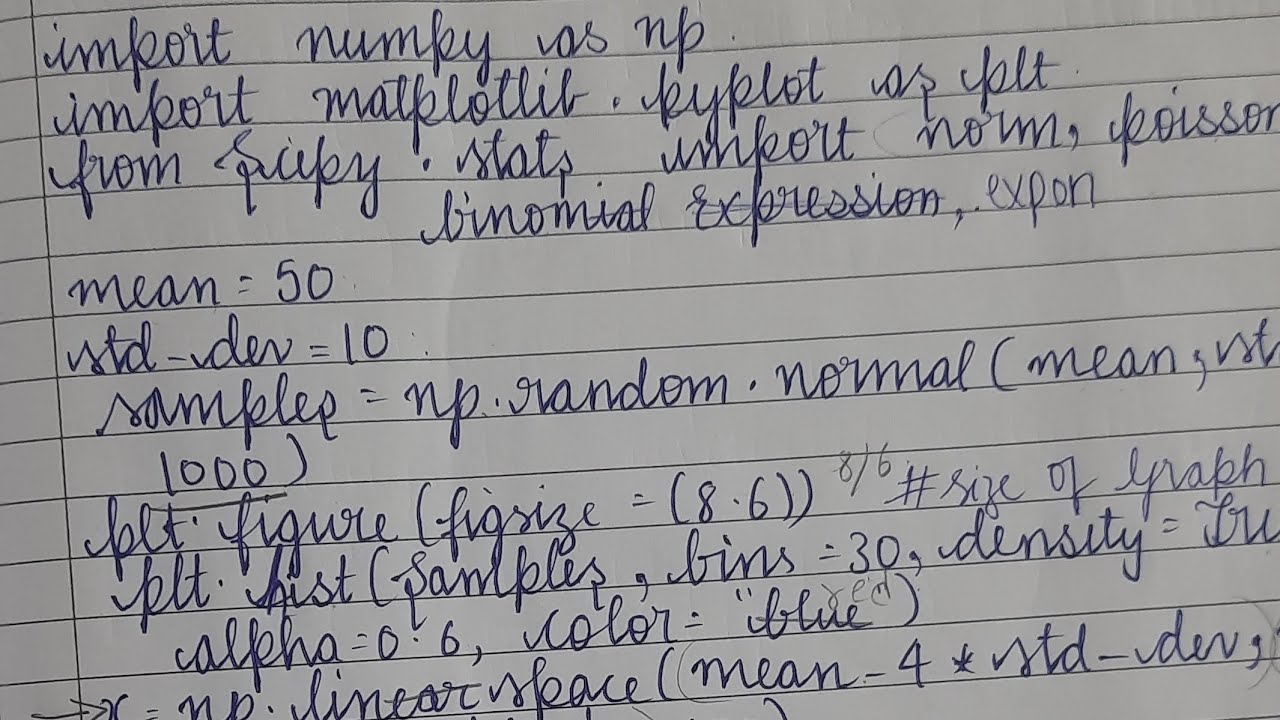Python Program to Calculate Probability | Normal, exponential Distribution Explained 💯