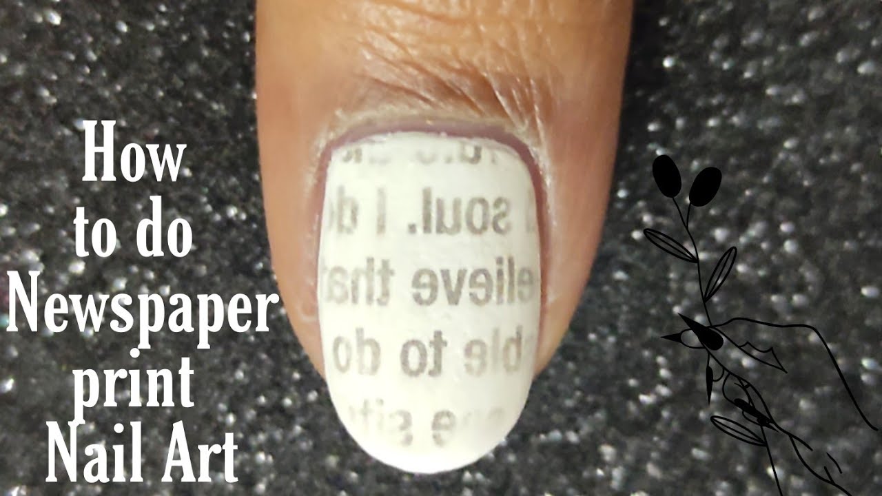 How to newspaper print Nail Art in a minute | New Nail Art Design 2020 #shorts