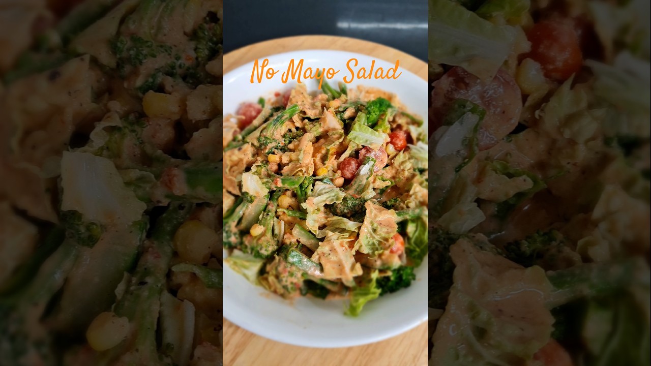 This dressing changed my salad game! High Protein Salad 